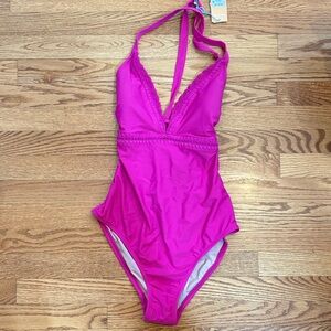 Kona Sol Fuchsia One Piece Swimsuit